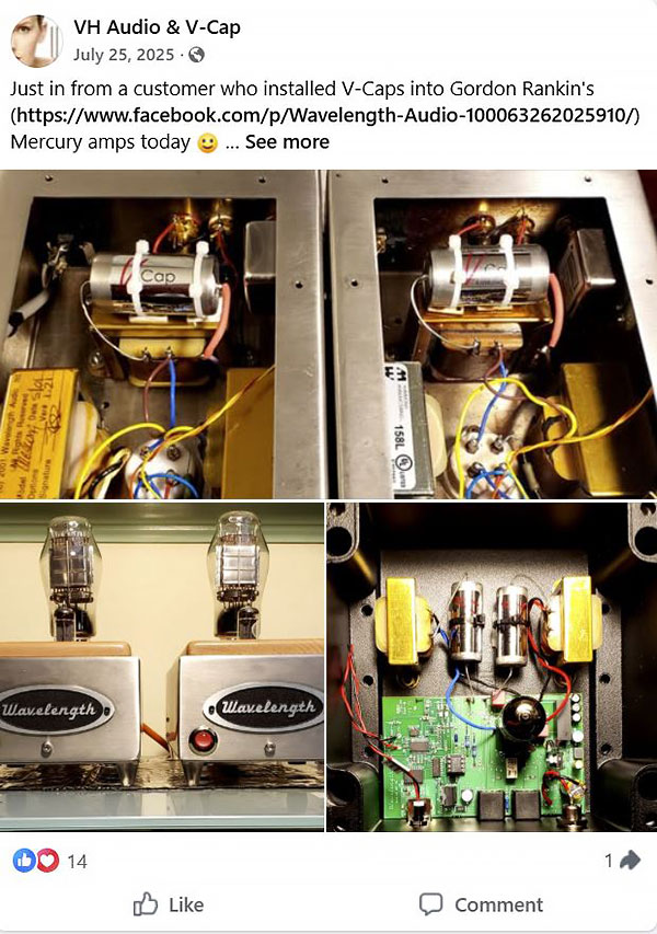 Recent post from VH Audio's Facebook page